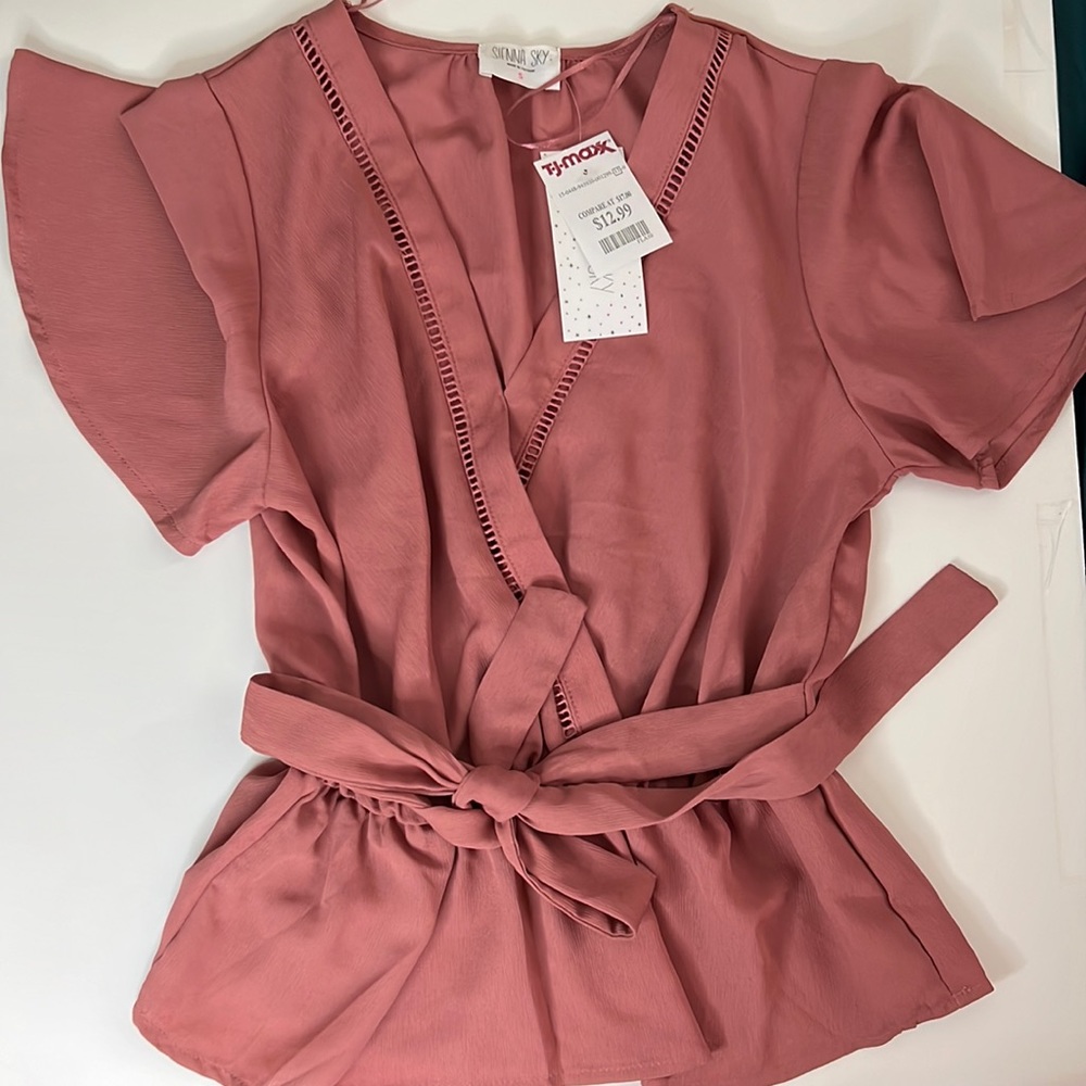 mauve blouse